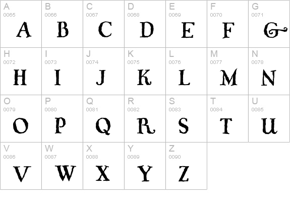 Whiffy uppercase A-Z preview
