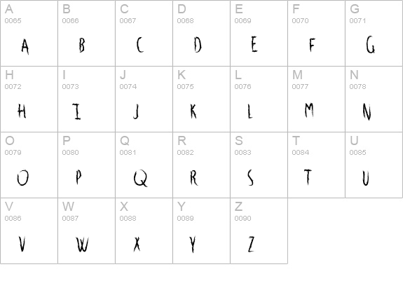 WhippedScream uppercase A-Z preview