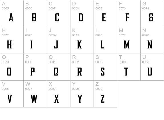 Whiskey uppercase A-Z preview