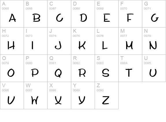 Whiteboard Modern Demo uppercase A-Z preview