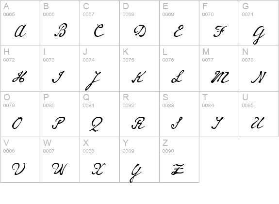 Whitechapel BB uppercase A-Z preview