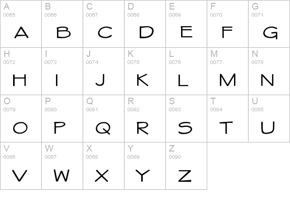 Whitehall 1212 uppercase A-Z preview