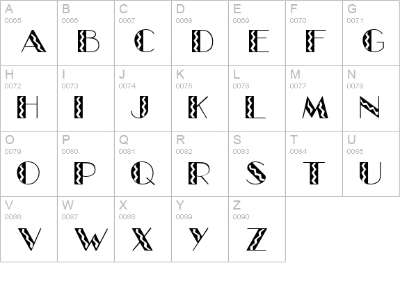 Whitesnake uppercase A-Z preview