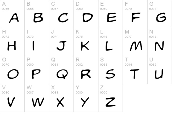 WhizBang-Roman uppercase A-Z preview
