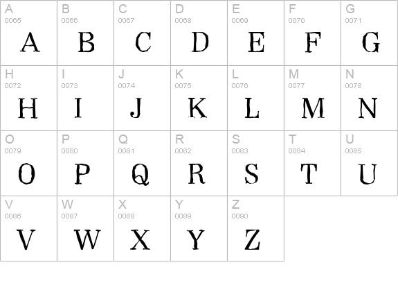WichitaAntique-Regular uppercase A-Z preview