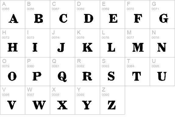 WichitaAntique-Xbold-Regular uppercase A-Z preview