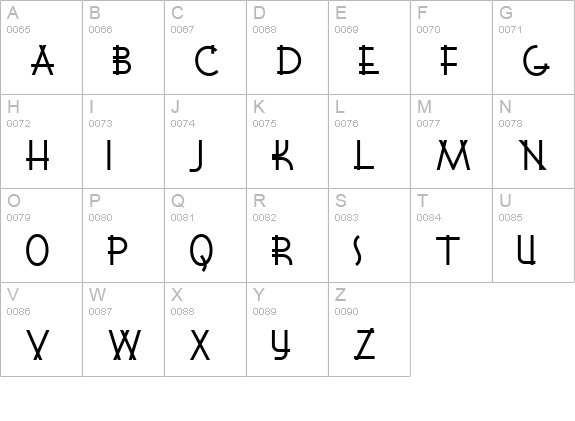 Wigwam HB uppercase A-Z preview