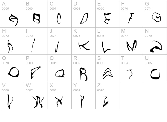 Willo the Wisp uppercase A-Z preview