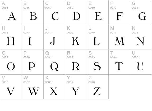 Windsor Light uppercase A-Z preview