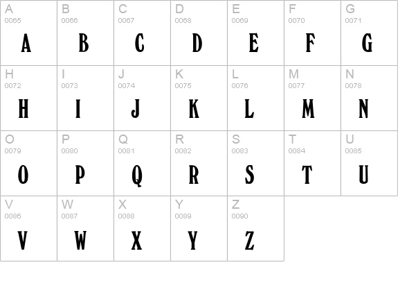 Windsor MN Elongated uppercase A-Z preview