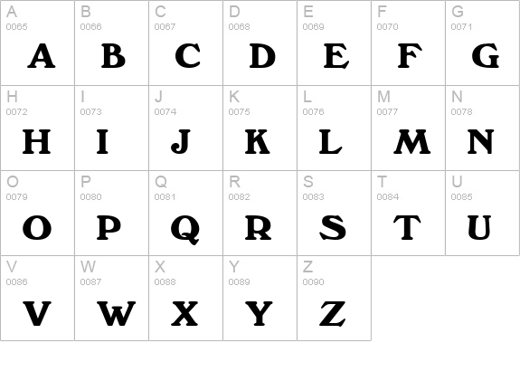 Windsor Regular uppercase A-Z preview