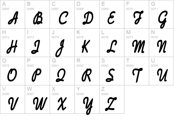 WingsForWheels uppercase A-Z preview