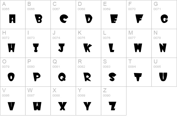 WinksFilled uppercase A-Z preview