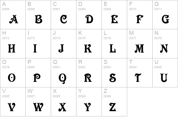 Winona-Regular uppercase A-Z preview