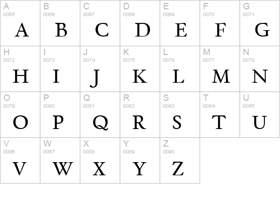 Winthorpe Rg uppercase A-Z preview