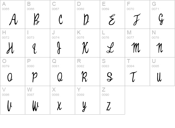 Witched uppercase A-Z preview
