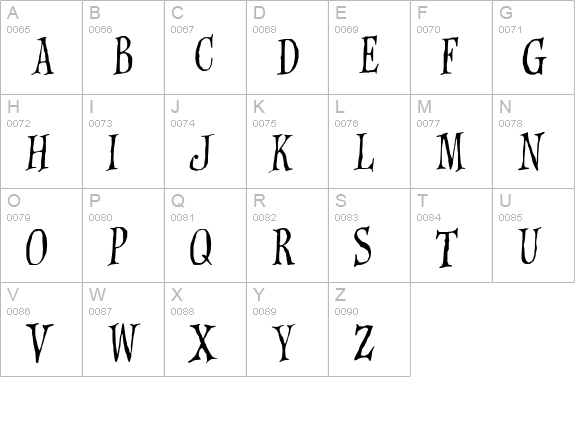 Witches Magic uppercase A-Z preview