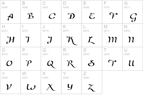 Wizard Of The Moon uppercase A-Z preview