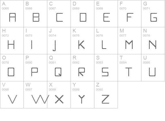 WLM Nova Sans Grid Regular uppercase A-Z preview