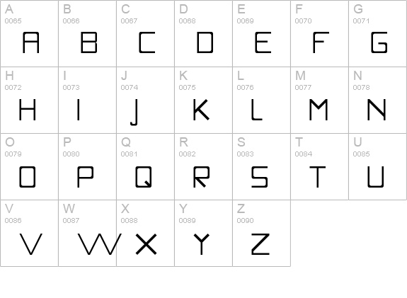 WLM Nova Sans Light Regular uppercase A-Z preview