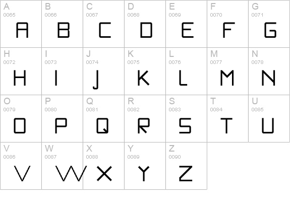 WLM Nova Sans Regular uppercase A-Z preview