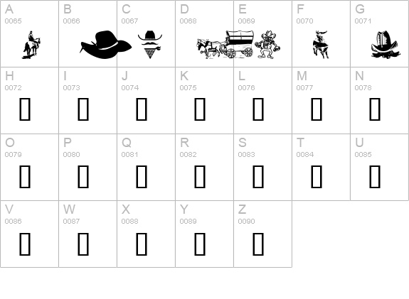 wmwestern1 uppercase A-Z preview