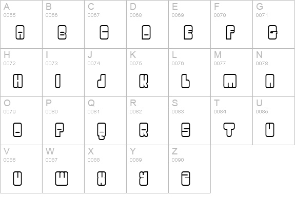 Woggle uppercase A-Z preview
