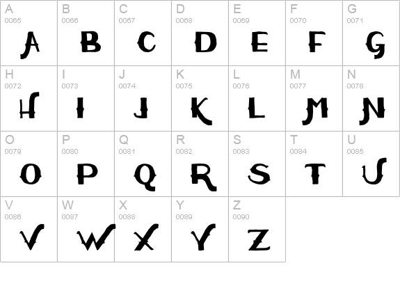 Wolder uppercase A-Z preview