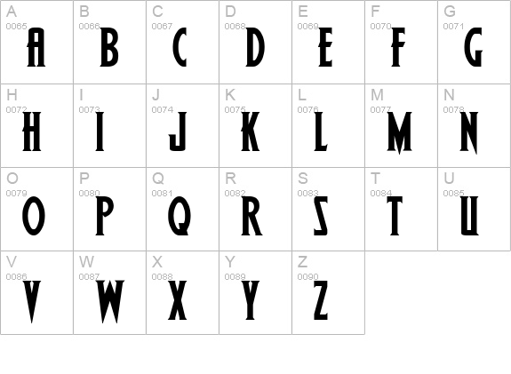 Wolf's Bane Bold uppercase A-Z preview