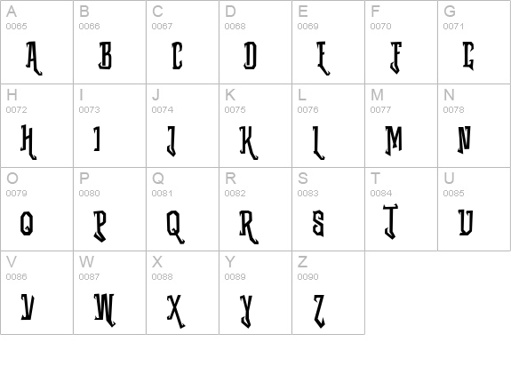 Wolfa uppercase A-Z preview
