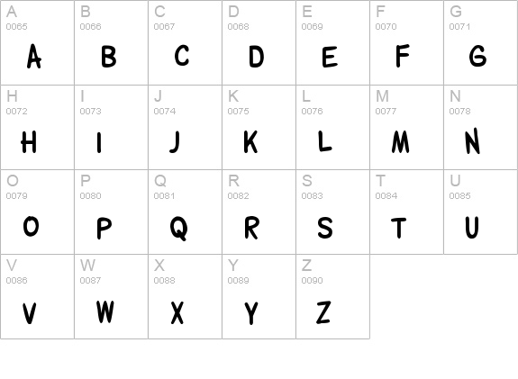 Wolfganger uppercase A-Z preview