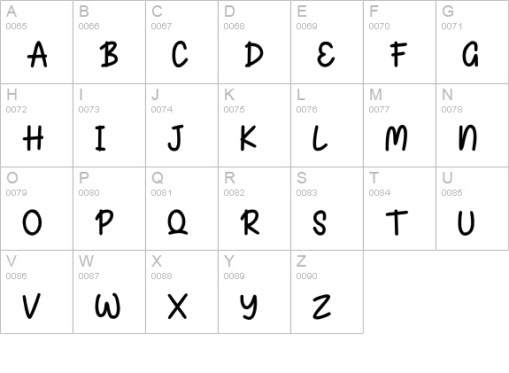 Wonderkids uppercase A-Z preview