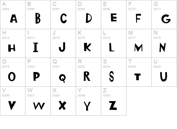Wonderlism uppercase A-Z preview
