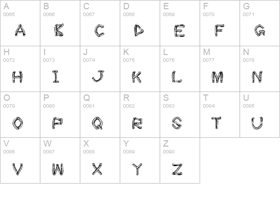 wood sticks uppercase A-Z preview