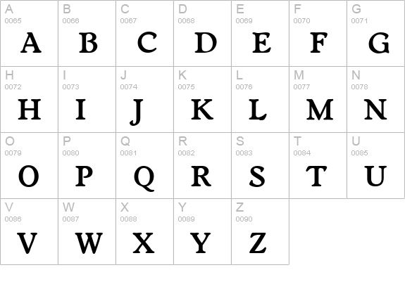 WorcesterSerial-Bold uppercase A-Z preview
