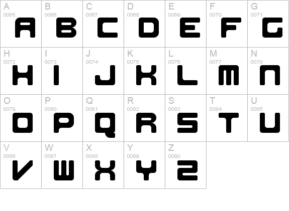 Work of Digitality Regular uppercase A-Z preview