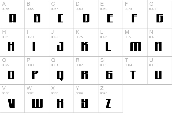 WorkingMan Extended uppercase A-Z preview