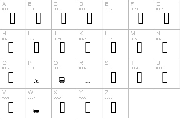 WorkTrain uppercase A-Z preview