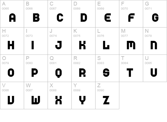 World-Two uppercase A-Z preview