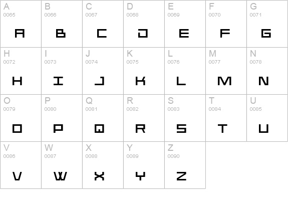 Wormbox Sharp uppercase A-Z preview
