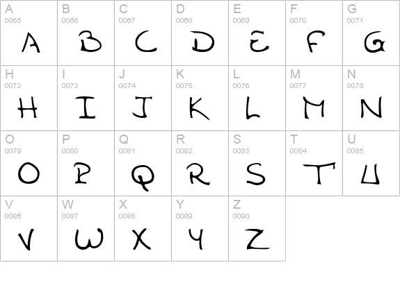 Woste uppercase A-Z preview