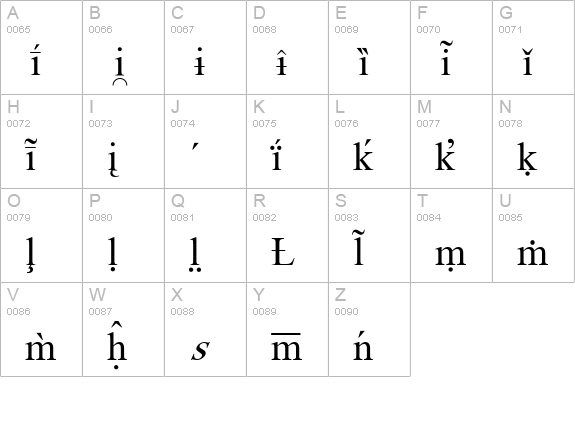 WP Accent Serif uppercase A-Z preview