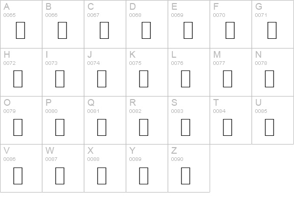 WP IconicSymbolsA uppercase A-Z preview