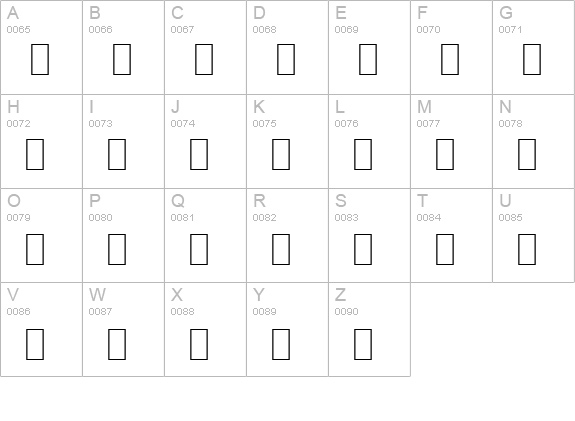 WP IconicSymbolsB uppercase A-Z preview