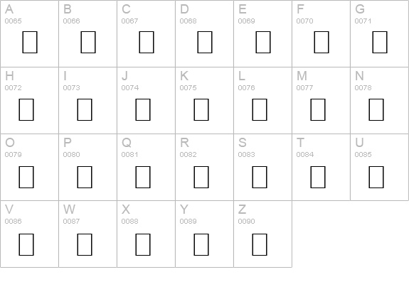 WP MultinationalB Courier uppercase A-Z preview