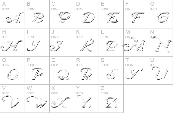 Wrenn Initials Embossed uppercase A-Z preview