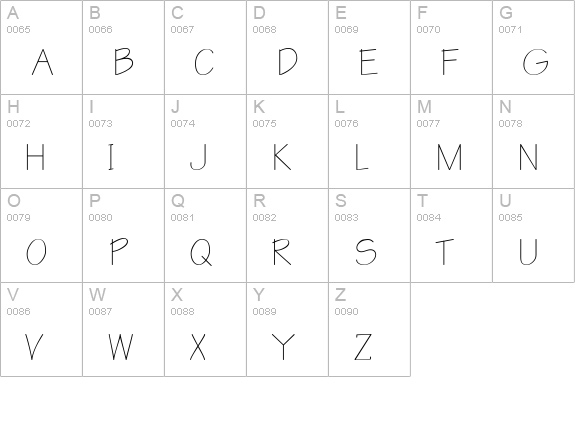 WritePlain uppercase A-Z preview