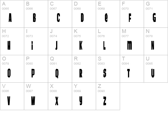 Wunderbar uppercase A-Z preview