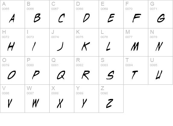 Wyld Stallyns uppercase A-Z preview