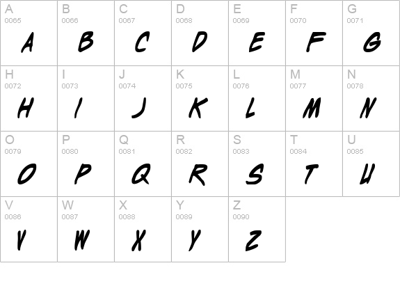 Wyld Stallyns Bold uppercase A-Z preview
